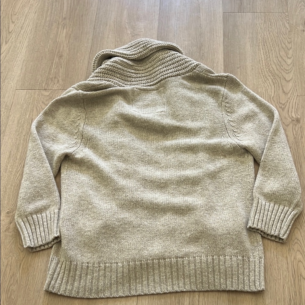 Hollister Wool Blend Gray Shawl Collar Cardigan Size Youth L - Picture 6 of 6